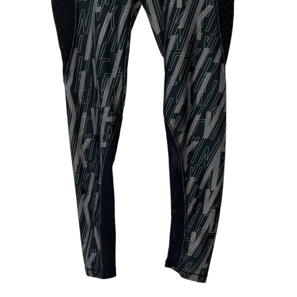 Nike Pro Athletic Leggings Womens Small Black Gray Hypercool Mesh Sides Workout - Picture 4 of 8